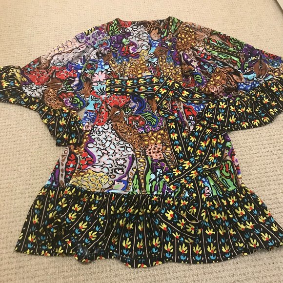 Betsey Johnson Dresses & Skirts - Vintage Betsey Johnson Colorful Bambi Mini icon Runway Dress Size 2 small